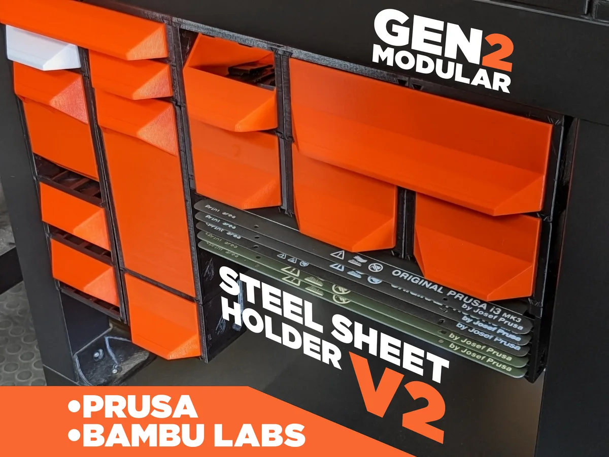 GEN2 Steel Sheet Holder V2 For Prusa and Bambu Lab — фото автора Jerrari